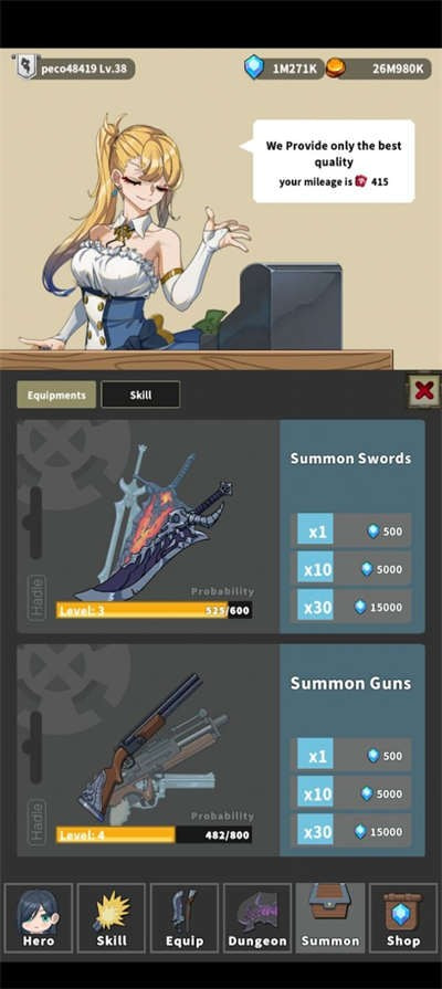 举起刺刀Idle Gunblader0